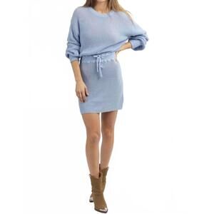 NEW LALAVON piper balloon sleeve dress in sky